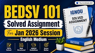 BEDSV 101  || English Medium || Solved Assignment  For Jan 2026 Session || #ignousolvedassignment 