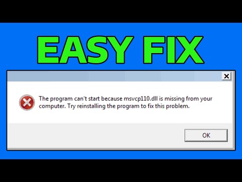 How To Fix MSVCP110.dll is Missing Error in Windows