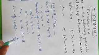 Class 10 Maths Chapter 2 Polynomials Exercise 2.2 | NCERT Solutions | CBSE Board 2026