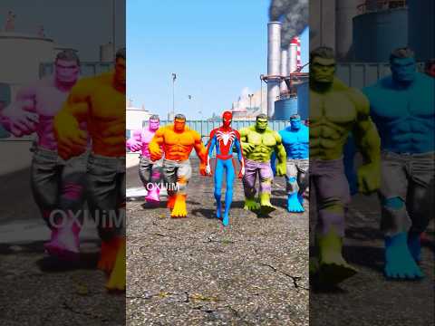 GTA V SPIDER-MAN SAVES HULK BROTHER'S FROM VENOM BROTHER'S 🤯 #shorts #gta5