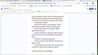 Action, Description, and Dialogue, Oh My!