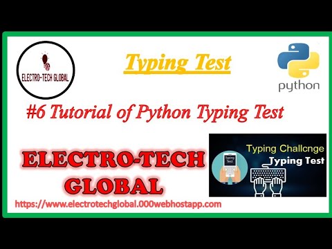 #6 Tutorial | Create a Typing Test with python