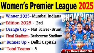 Women Premiere League 2025 | WPL 2025 GK | Women IPL 2025 GK| Sports Current Affairs 2025 | SportsGk