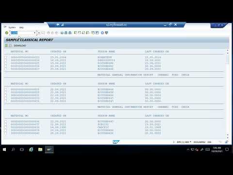 interactive report using user command