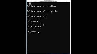 How to change Directory in Windows Command Prompt #shortvideo #shorts