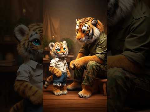तिगू और पापा की आर्मी फैमिली  | Tigu and Dad's Army Family | Sad#shorts