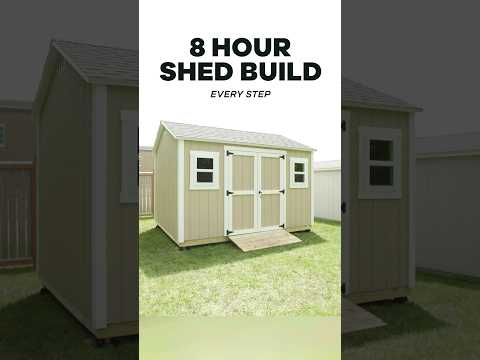 Every Step: How To Build A Shed In Under 8 Hours (in 60 second) #diy #shedbuild