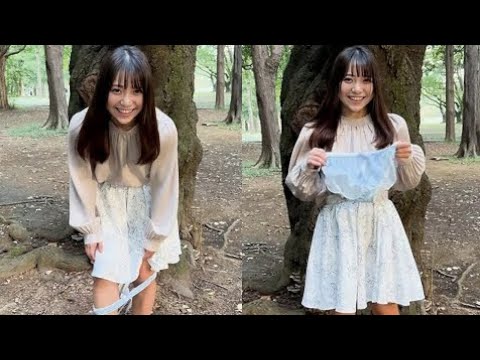 【下着紹介】元アイドルが公園でパンツ生脱ぎしたら...
