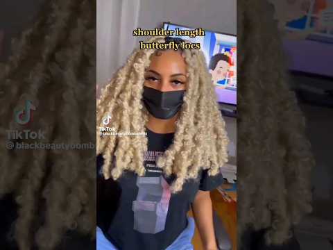 SHOULDER LENGTH BUTTERFLY LOCS #protectivehairstyle #butterflylocs #naturalhairstyles #shorts