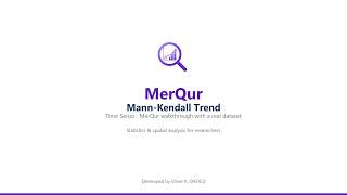 Time Series Analysis | MerQur Step-by-Step — Ecology & Environmental Science