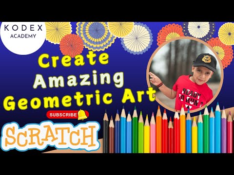 📐 Create Stunning Geometric Art in Scratch ✨ Draw Art + Math Combo Patterns with Kodex Academy! 📐🖌️