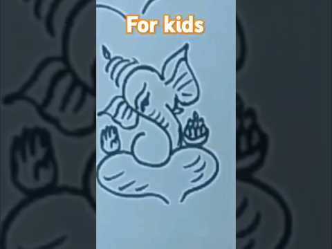 Quick simple and easy drawing of lord Ganesha/ How to draw ganpati bappa #art #trending #viral