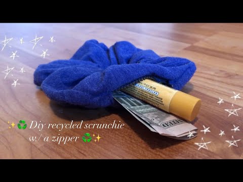 DIY ♻️ scrunchie w./ a zipper! ✨