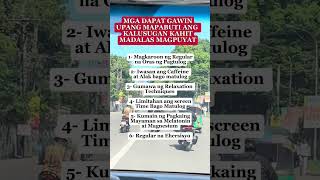Mga Dapat Gawin upang mapabuti ang kalusugan kahit madalas magpuyat #health #healthylifestyle