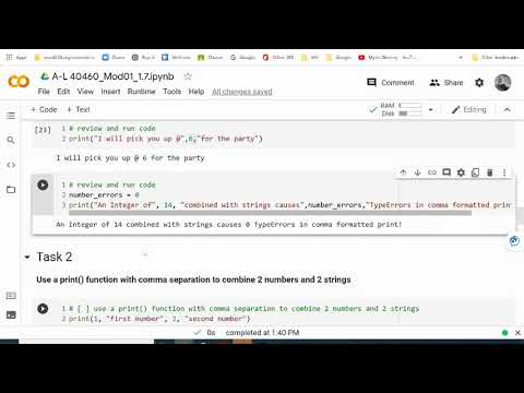 Python Unit 1 Section 1.7 - Explained