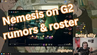 Nemesis Thoughts on G2 Rumors | Silly Moments | Highlights ✨