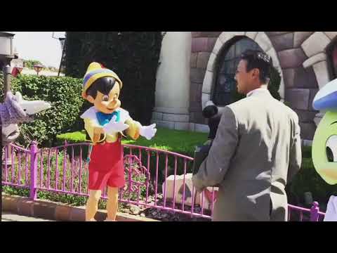 ウォルト仮装でピノキオファミリーに会いに行った