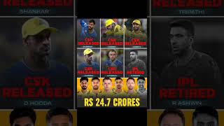 CSK is likely to release Hooda_ Shankar Tripathi Sam Curran and Conway #ipl2026 #rcbians #csk#shorts