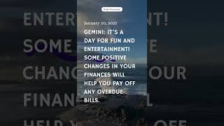 Gemini Today January 20, 2025 #horoscope #today #manifestation #trending #lawofattraction #daily