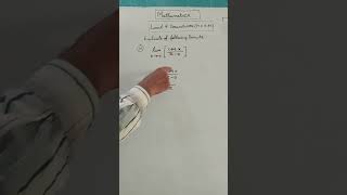 Evaluate of following limits #Mathformulashorts2023 #Limit and Derivative chapter