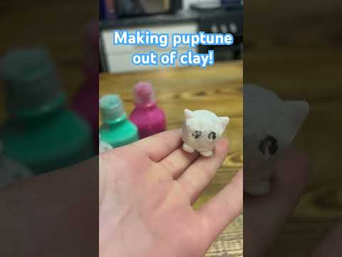 Making pup tune out of clay needs a little fix up though 😂 #clay#adoptme#sculpture￼