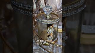 Beautiful Crystal and Gold Dollar Tree DIY Home Décor | #diycrafts #diydecor #shorts