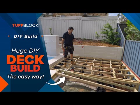 Building A Huge Floating Deck (no digging required) with TuffBlock deck blocks