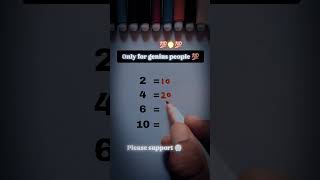 Only for genius🧩... । ❤‍🔥✍️💯#logical #mathchallenge #video #mathchallenge 💯✍️💯 ......... #maths ....