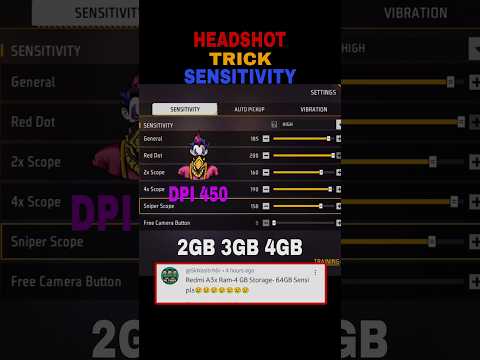 All Gun Headshot Sensitivity Setting After New OB48 Update | Free Fire Max Auto Headshot Sensitivity