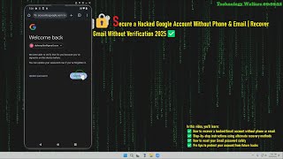 🔐Secure a Hacked Old Google Account Without Phone & Email | Recover Gmail Without Verification 2025✅