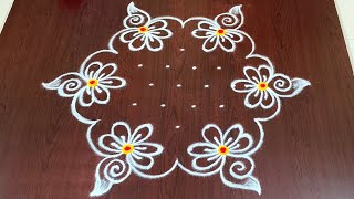 7×4dots navaratri special rangoli designs🌷|dussehra muggulu|easy pandaga muggulu|#Rang Kaa Rangoli