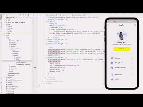 Flutter Profile Page UI Design   Flutter App Desig
