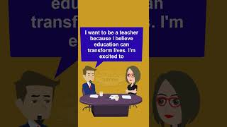 Why do you want to be a teacher | Teacher job interview questions answer #interviewtips