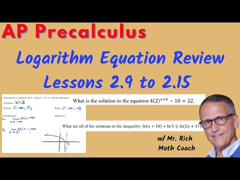 AP Precalc Lessons 2.9 to 2.15 Review