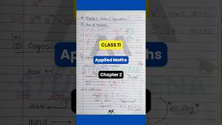 Class 11 - Applied Maths -Chaprer 2 Short Study Notes #shorts #studynotes