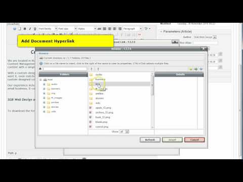SGB Web Design - Joomla - Document Hyperlink