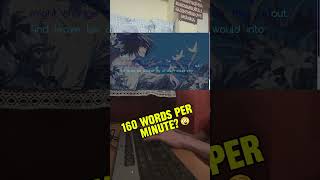 I just typed 160 words per minute! 😲 #fyp #typing #asmr #monkeytype