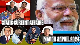 Static Current Affairs March and April 2024