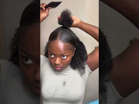 4C curly clip-ins Half up, Half down #blackwoman #explorepage #vlog #explorepage #4chair #howto