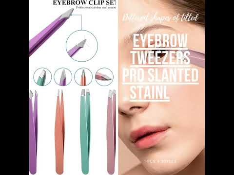 Unlock Flawless Brows with Our 4-in-1 Stainless Steel Eyebrow Tweezers! Your Beauty Must-Have!