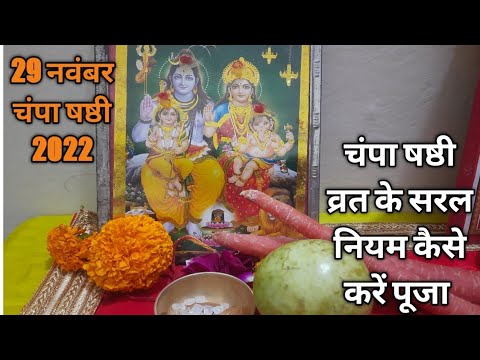 चंपा 2022 चंपा षष्टि व्रत के सरल नियम|| Champa Shashti ki Puja Vidhi| #priyapujavidhi #champashashti