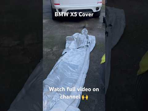 Getting a cover on the Diesel #bmw #carcare #x5 #e70 #waterproof #clean