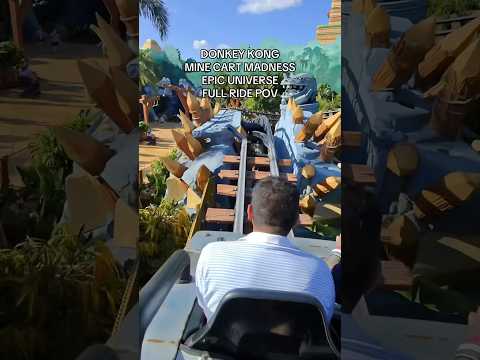 DONKEY MINE CART MADNESSS ACTUALLY JUMPS THE TRACK!! WHAT!! #epicuniverse