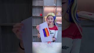 Do you know how to draw a rainbow 🌈 quickly?#Short #Officer Rabbit #angel