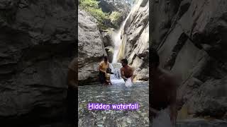 hidden waterfall 🏞️💔👀#mountains #trendingshorts #trendingvideo #bollywood #himachal #travelvlog #hp