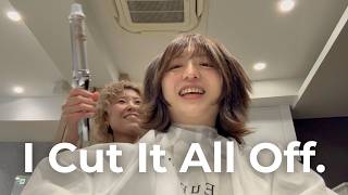 I Cut It All Off.🇯🇵 | My First Solo Trip to a Japanese Hair Salon After Birth | Rural Japan