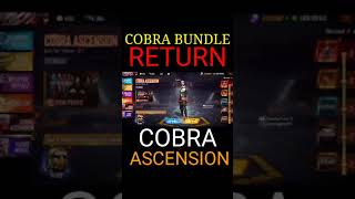 COBRA BUNDLE RETURN EVENT IN FREE FIRE | COBRA ASCENSION EVENT FREE FIRE | #Shorts #Short