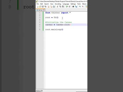 How to Create a Canvas in Python Tkinter  #tkinter #pythongui #coding #programming