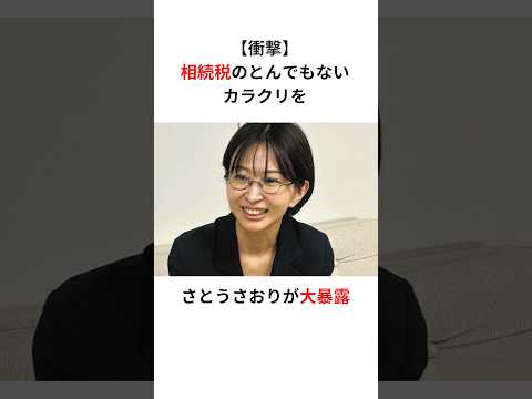 【衝撃】さとうさおり「政治家は相続税を払っていない」