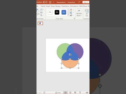 Easy Venn Diagram in Microsoft PowerPoint #shorts  #shortsviral